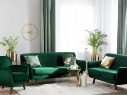 2 Seater Velvet Sofa Emerald Green Bodo