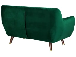 2 Seater Velvet Sofa Emerald Green Bodo