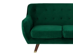 2 Seater Velvet Sofa Emerald Green Bodo