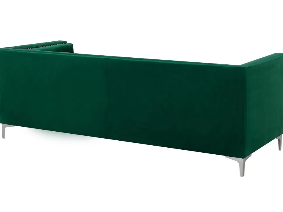 3 Seater Velvet Sofa Emerald Green Avaldsenes