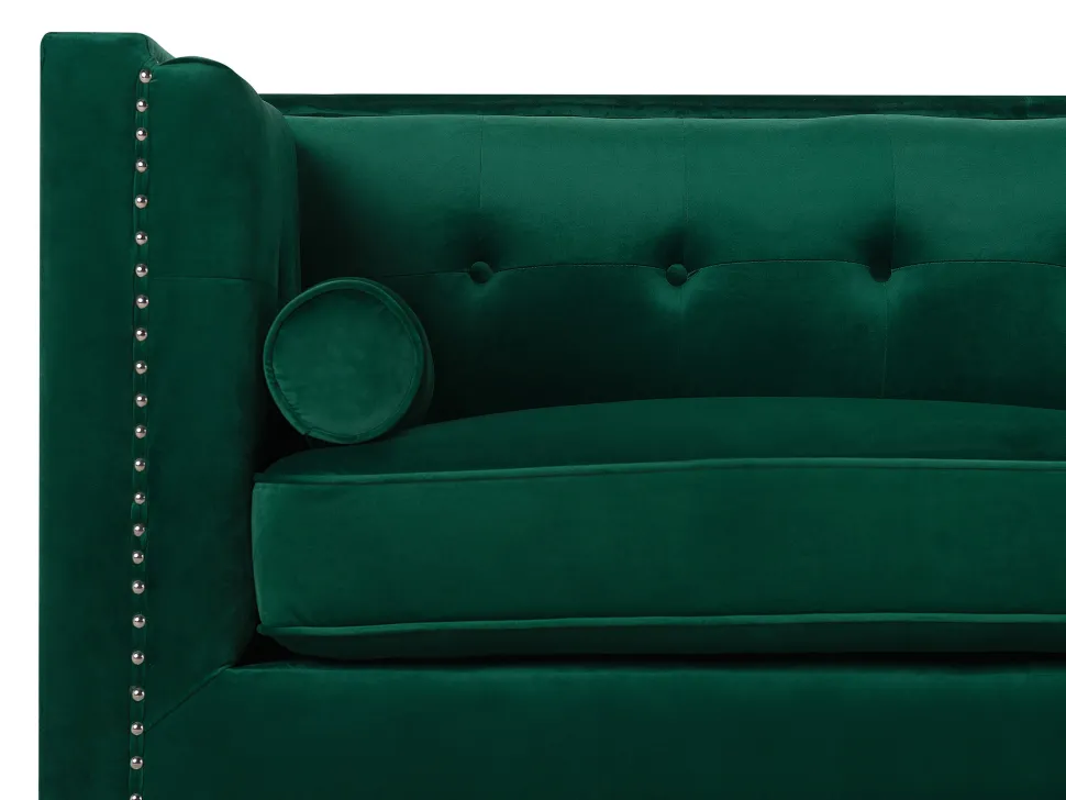 3 Seater Velvet Sofa Emerald Green Avaldsenes