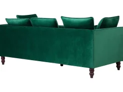 3 Seater Velvet Sofa Emerald Green Fenstad