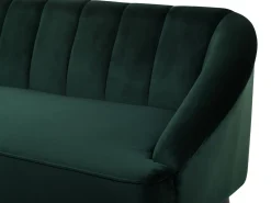 3 Seater Velvet Sofa Emerald Green Alsvag