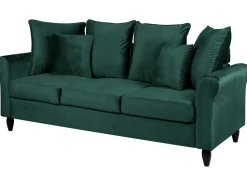 3 Seater Velvet Sofa Emerald Green Bornholm