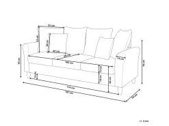 3 Seater Velvet Sofa Emerald Green Bornholm