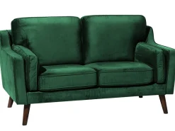 2 Seater Velvet Sofa Green Lokka