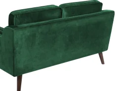 2 Seater Velvet Sofa Green Lokka