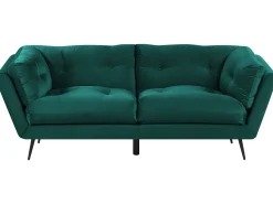 3 Seater Velvet Sofa Green Lenvik