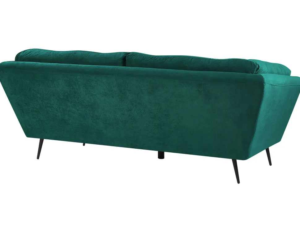 3 Seater Velvet Sofa Green Lenvik