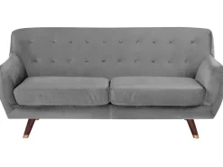 3 Seater Velvet Sofa Grey Bodo