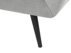 3 Seater Velvet Sofa Grey Lenvik
