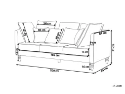 3 Seater Velvet Sofa Grey Fenstad