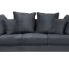 3 Seater Velvet Sofa Grey Bornholm
