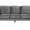 3 Seater Velvet Sofa Grey Lokka