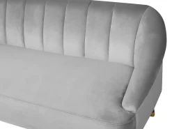 3 Seater Velvet Sofa Light Grey Alsvag