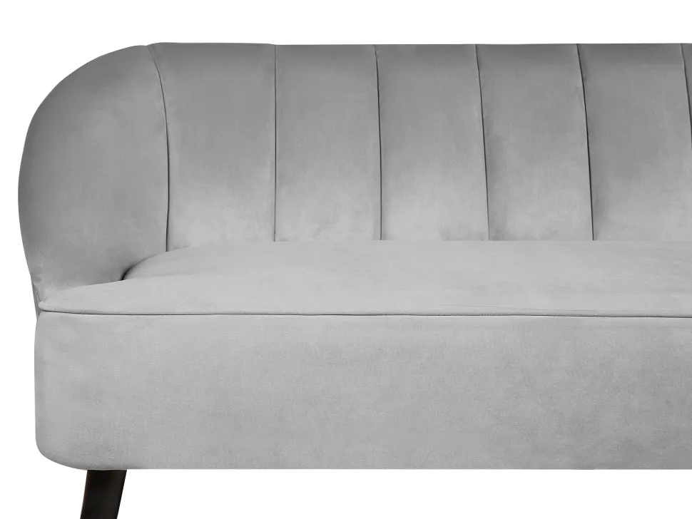 3 Seater Velvet Sofa Light Grey Alsvag