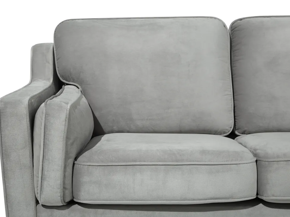 2 Seater Velvet Sofa Light Grey Lokka