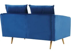 2 Seater Velvet Sofa Navy Blue Maura