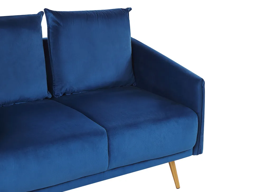 2 Seater Velvet Sofa Navy Blue Maura