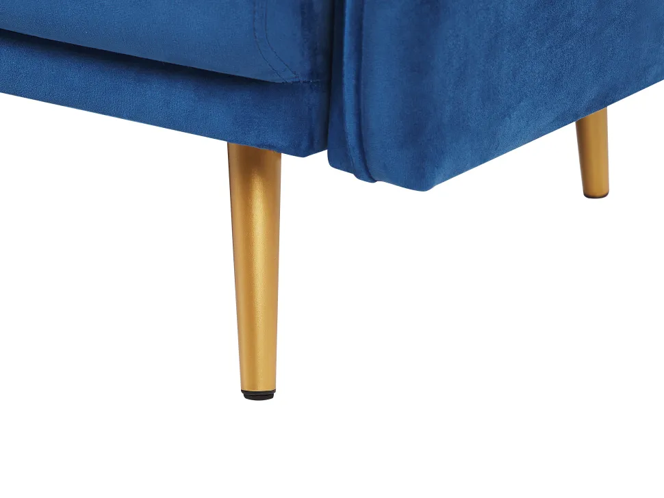 2 Seater Velvet Sofa Navy Blue Maura