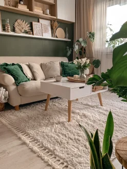 3 Seater Velvet Sofa Off-White Eike