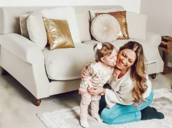 3 Seater Velvet Sofa Off-White Eike