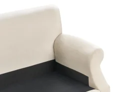 3 Seater Velvet Sofa Off-White Eike