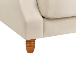3 Seater Velvet Sofa Off-White Eike