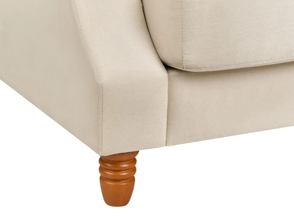 3 Seater Velvet Sofa Off-White Eike