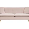3 Seater Velvet Sofa Pink Frederica