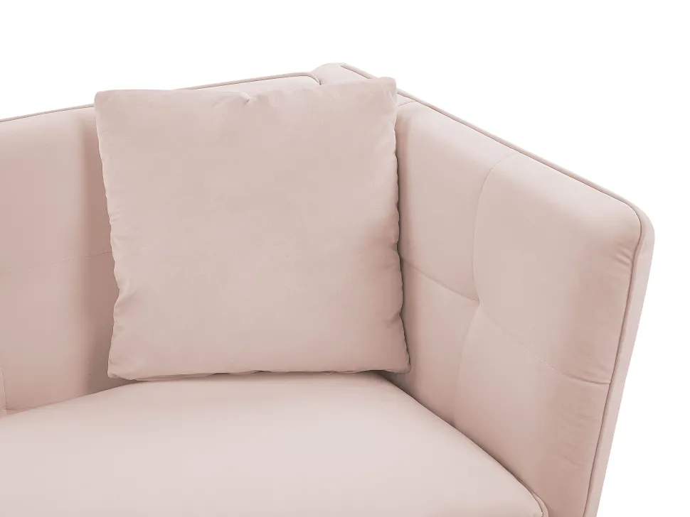 3 Seater Velvet Sofa Pink Frederica