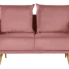 2 Seater Velvet Sofa Pink Maura