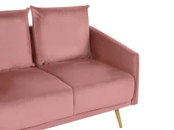 2 Seater Velvet Sofa Pink Maura