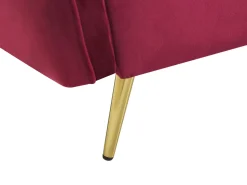 3 Seater Velvet Sofa Red Frederica