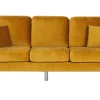 3 Seater Velvet Sofa Yellow Gavle