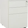 Aktenschrank Metall Cremeweis 3 Schubladen Mit Rollen Cami