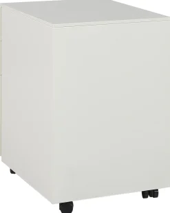 Aktenschrank Metall Cremeweis 3 Schubladen Mit Rollen Cami