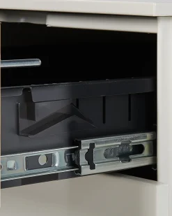 Aktenschrank Metall Cremeweis 3 Schubladen Mit Rollen Cami