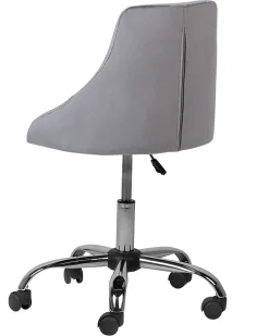 Arbeitshocker Mit Rollen Samtstoff Grau Hohenverstellbar Parrish