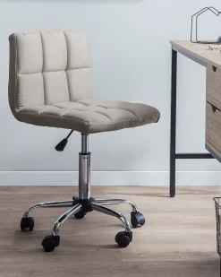 Arbeitshocker Mit Rollen Beige Hohenverstellbar Marion