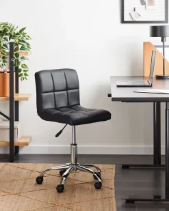 Arbeitshocker Mit Rollen Schwarz Hohenverstellbar Marion