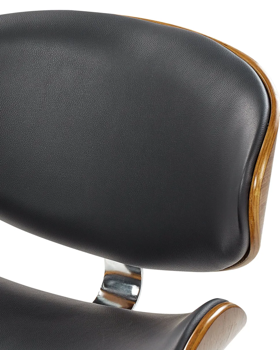 Arbeitshocker Mit Rollen Kunstleder Schwarz Hohenverstellbar Rotterdam