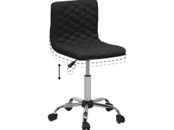 Arbeitshocker Mit Rollen Schwarz Hohenverstellbar Orlando