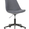 Arbeitshocker Mit Rollen Polsterbezug Graphitgrau Hohenverstellbar Dakota Ii