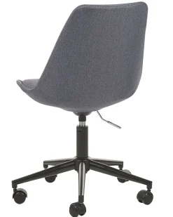 Arbeitshocker Mit Rollen Polsterbezug Graphitgrau Hohenverstellbar Dakota Ii