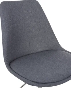 Arbeitshocker Mit Rollen Polsterbezug Graphitgrau Hohenverstellbar Dakota Ii