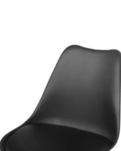 Arbeitshocker Mit Rollen Kunstleder Schwarz Hohenverstellbar Dakota Ii