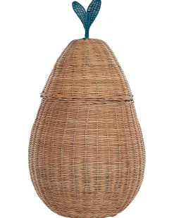 Aufbewahrungskorb Rattan Natur Birnenform 77 Cm Vagsoy