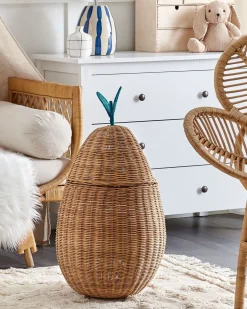 Aufbewahrungskorb Rattan Natur Birnenform 77 Cm Vagsoy