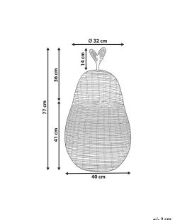 Aufbewahrungskorb Rattan Natur Birnenform 77 Cm Vagsoy